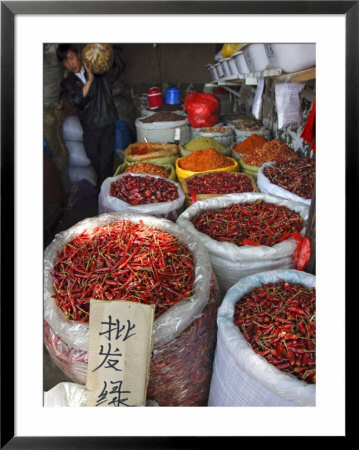Chilli Peppers And Spices On Sale In Wuhan, Hubei Province, China by Andrew Mcconnell Pricing Limited Edition Print image