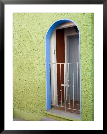 Arched Doorway With Metal Gate, Guanajuato, Mexico by Julie Eggers Pricing Limited Edition Print image