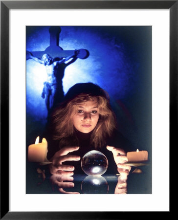 Zena, Psychic And Tarot Card Reader Peering Into Her Crystal Ball, Greenwich Village by Ted Thai Pricing Limited Edition Print image
