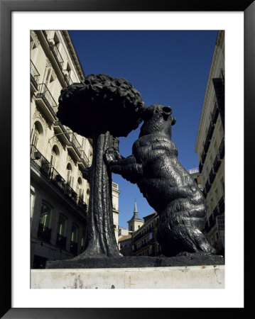 Statue Of A Bear, Emblem Of Madrid, Plaza Puerto Del Sol, Madrid, Spain by Christopher Rennie Pricing Limited Edition Print image