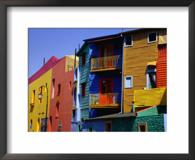Buildings In La Boca District, Buenos Aires, Argentina by Wayne Walton Pricing Limited Edition Print image