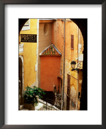 Village Laneway And House Walls, Roquebrune, Provence-Alpes-Cote D'azur, France by David Tomlinson Pricing Limited Edition Print image