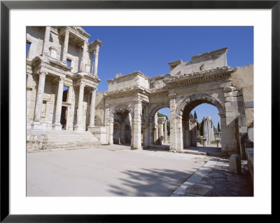 Reconstructed Library Of Celsus, Archaeological Site, Ephesus, Anatolia, Turkey by R H Productions Pricing Limited Edition Print image