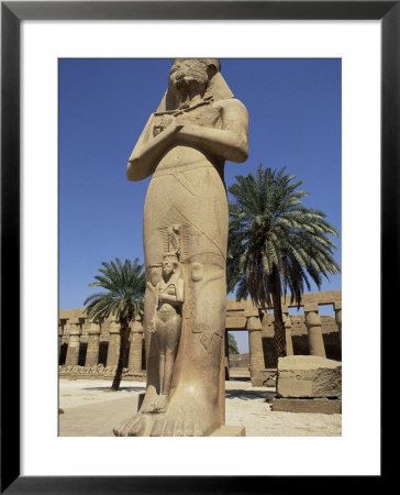 Ramses Ii And Daughter Bant Anta, In Forecourt Of The Temple Of Karnak, Egypt by Ken Gillham Pricing Limited Edition Print image