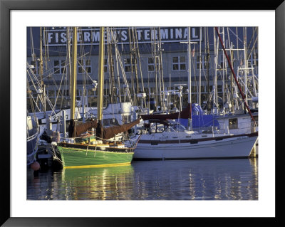 Vessels At Fishermen's Terminal, Seattle, Washington, Usa by William Sutton Pricing Limited Edition Print image