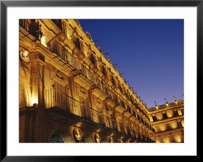 Exterior, Baroque Style Building, Plaza Mayor At Dusk, Salamanca, Castilla-Leon (Castile), Spain by Marco Simoni Pricing Limited Edition Print image