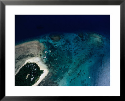 Aerial View Of Green Island, Great Barrier Reef, Queensland, Australia by Richard I'anson Pricing Limited Edition Print image