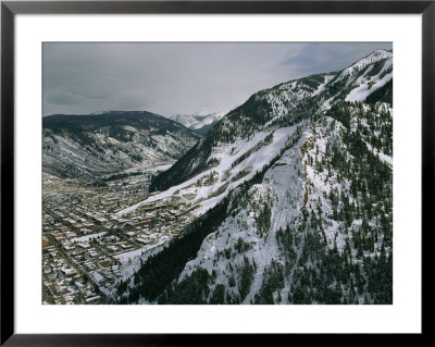 An Aerial View Of Aspen, Colorado Taken From A Paraglider by Gordon Wiltsie Pricing Limited Edition Print image