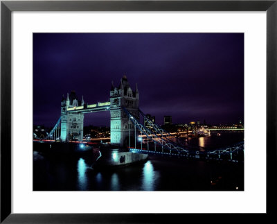 Night View Of Tower Bridge, Which Spans The Thames River by Richard Nowitz Pricing Limited Edition Print image