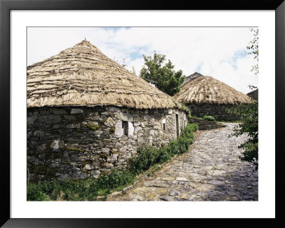 Rounded Thatched Pallozas Of Celtic Origin, Cebreiro, Lugo Area, Galicia, Spain by Ken Gillham Pricing Limited Edition Print image