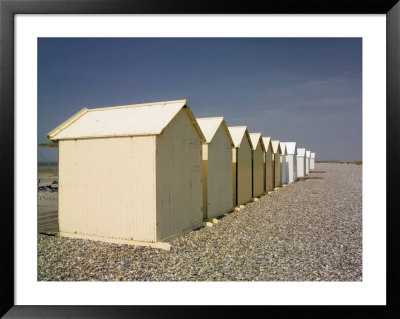 Beach Huts, Cayeux Sur Mer, Picardy, France by David Hughes Pricing Limited Edition Print image