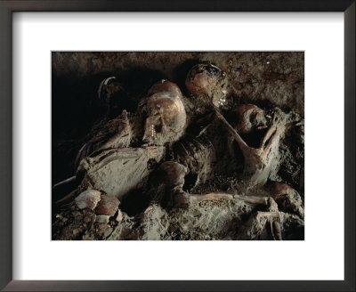 A Close View Of Embracing Skeletons Excavated On Herculaneums Beach by O. Louis Mazzatenta Pricing Limited Edition Print image