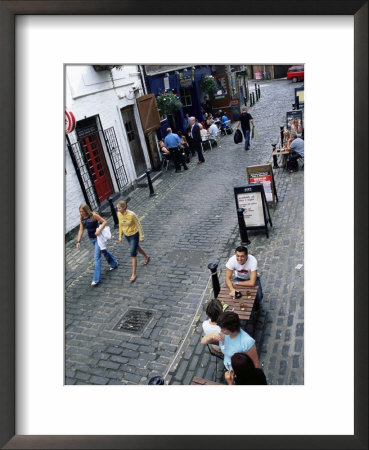 Bars And Restaurants In Ashton Lane, West End Area, Glasgow, Scotland, United Kingdom by Yadid Levy Pricing Limited Edition Print image