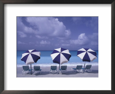Beach Chairs And Ocean, U.S. Virgin Islands by Bill Bachmann Pricing Limited Edition Print image