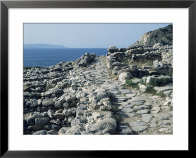 Ancient Roadway In The Ruins Of A Minoan Town, Gournia, Crete, Greek Islands, Greece by Michael Short Pricing Limited Edition Print image