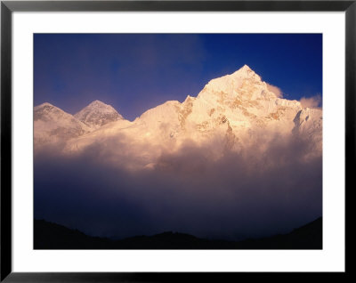 Mt. Everest And Mt. Nuptse At Sunset, Mt. Nuptse, Sagarmatha, Nepal by Grant Dixon Pricing Limited Edition Print image