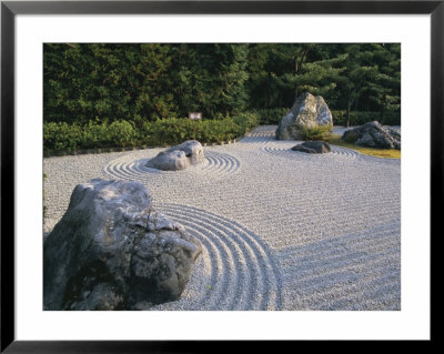 Raked Stone Garden, Taizo-In Temple, Kyoto, Japan by Michael Jenner Pricing Limited Edition Print image