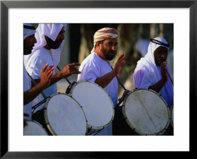 Men Playing Drums, Dubai, United Arab Emirates by Chris Mellor Pricing Limited Edition Print image