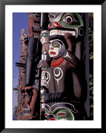 Totem In Stanley Park, Vancouver, British Columbia, Canada by Nik Wheeler Pricing Limited Edition Print image