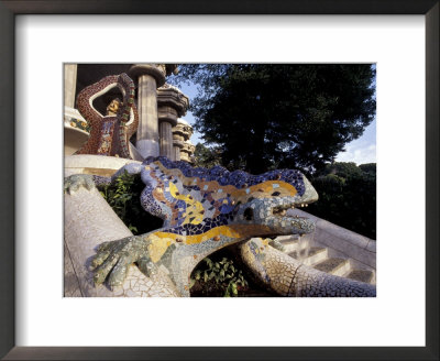 Lizard Mosaic In Parc Guell, Barcelona, Spain by Michele Molinari Pricing Limited Edition Print image