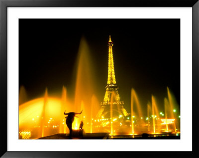 Fountain At The Eiffel Tower, Paris, France by Bill Bachmann Pricing Limited Edition Print image