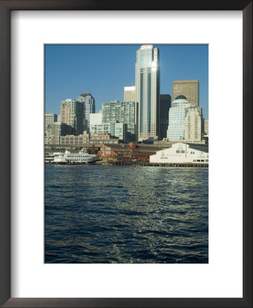 View Of Seattle From Bainbridge Ferry, Washington State, Usa by Ethel Davies Pricing Limited Edition Print image