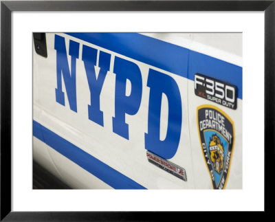 Nypd Police Car, Manhattan, New York City, New York, Usa by Amanda Hall Pricing Limited Edition Print image