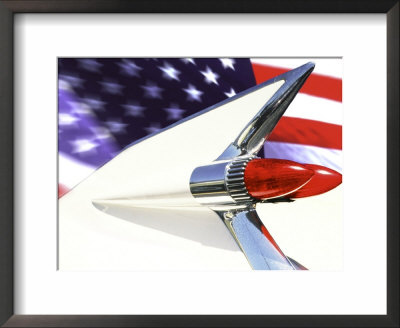 Classic Cadillac And American Flag by Bill Bachmann Pricing Limited Edition Print image