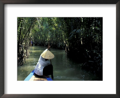 Rowing Boat In Jungle Waterway, Mekong Delta, Vietnam by Keren Su Pricing Limited Edition Print image
