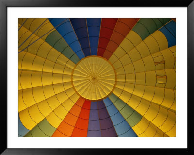 Looking Up At The Inside Of A Colorful Hot Air Balloon by Todd Gipstein Pricing Limited Edition Print image