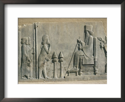 Relief Of The Enthronement Of Darius, Persepolis, Unesco World Heritage Site, Iran, Middle East by Desmond Harney Pricing Limited Edition Print image