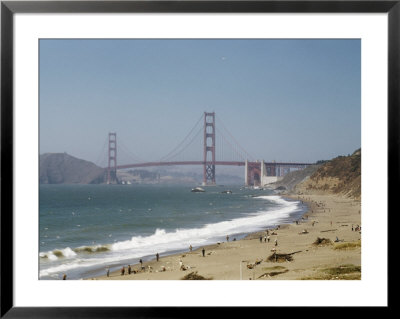 Surf Breaks Near The Golden Gate Bridge by Willard Culver Pricing Limited Edition Print image