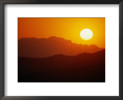 Sunset Over Silhouetted Mountain Ridges by Raymond Gehman Pricing Limited Edition Print image