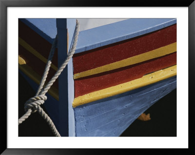 The Brightly Colored Bow Of A Boat, Docked At Collioure, France by Stacy Gold Pricing Limited Edition Print image