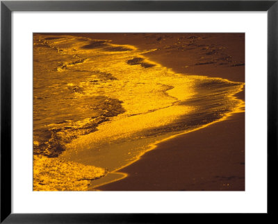 The Surf Along A Beach At Sunset by Todd Gipstein Pricing Limited Edition Print image