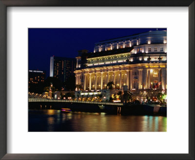 Fullerton Hotel At Night, Singapore, Singapore by Phil Weymouth Pricing Limited Edition Print image