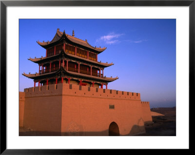 Tower On The West End Of The Great Wall Of China At Jia Yu Guan Pass, Jiayuguan, China by Keren Su Pricing Limited Edition Print image