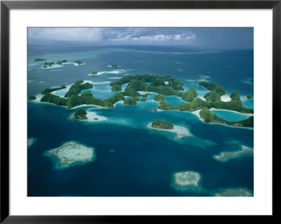 Aerial View Of Islands In The Republic Of Palau by Tim Laman Pricing Limited Edition Print image
