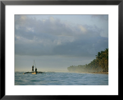 Fisherman Leave The Coast Of Zanzibar In A Canoe For A Day On The Sea by Michael S. Lewis Pricing Limited Edition Print image