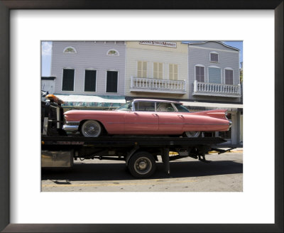 Pink Cadillac Being Transported, Duval Street, Key West, Florida, Usa by R H Productions Pricing Limited Edition Print image