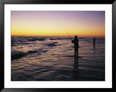 People Are Surf Fishing For Red Drum On The Outer Banks Of North Carolina by Stephen Alvarez Pricing Limited Edition Print image