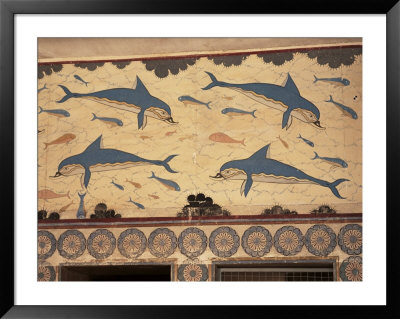 Dolphins, Knossos, Crete, Greek Islands, Greece by G Richardson Pricing Limited Edition Print image