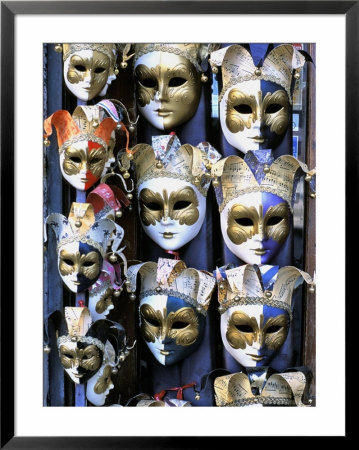 Carnival Masks, Venice, Veneto, Italy by Guy Thouvenin Pricing Limited Edition Print image