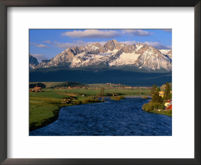 Salmon River And Sawtooth Mountains, Stanley, Idaho, Usa by Stephen Saks Pricing Limited Edition Print image