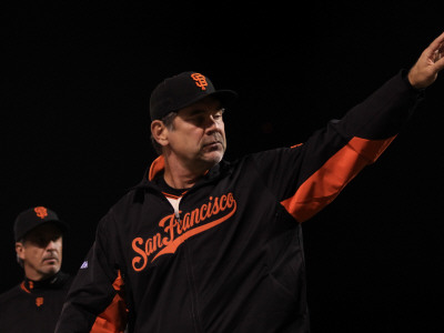 Texas Rangers V San Francisco Giants, Game 1: Bruce Bochy by Ezra Shaw Pricing Limited Edition Print image