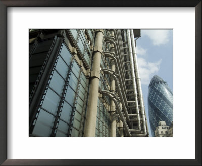The Lloyds Building And Swiss Re Building (Gherkin), City Of London, London, England by Ethel Davies Pricing Limited Edition Print image