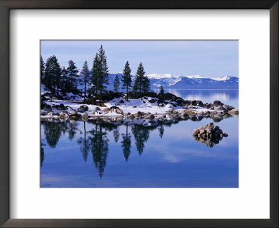 Lake Tahoe In Winter, Lake Tahoe Nevada State Park, Usa by Lee Foster Pricing Limited Edition Print image