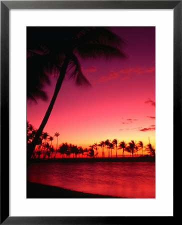 Sunset At Anaehoomalu On The Kohala Coast, Waikoloa, Hawaii (Big Island), Hawaii, Usa by Ann Cecil Pricing Limited Edition Print image