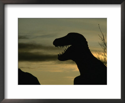 Life Size Dinosaur Replica At Prehistoric Dinosaur Park, Calgary Zoo, Calgary, Canada by Rick Rudnicki Pricing Limited Edition Print image