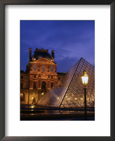 The Louvre Museum And Pyramid, Paris, Ile-De-France, France by Jan Stromme Pricing Limited Edition Print image